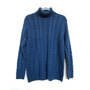 Jeanne Pierre Blue Turtle Neck Sweater